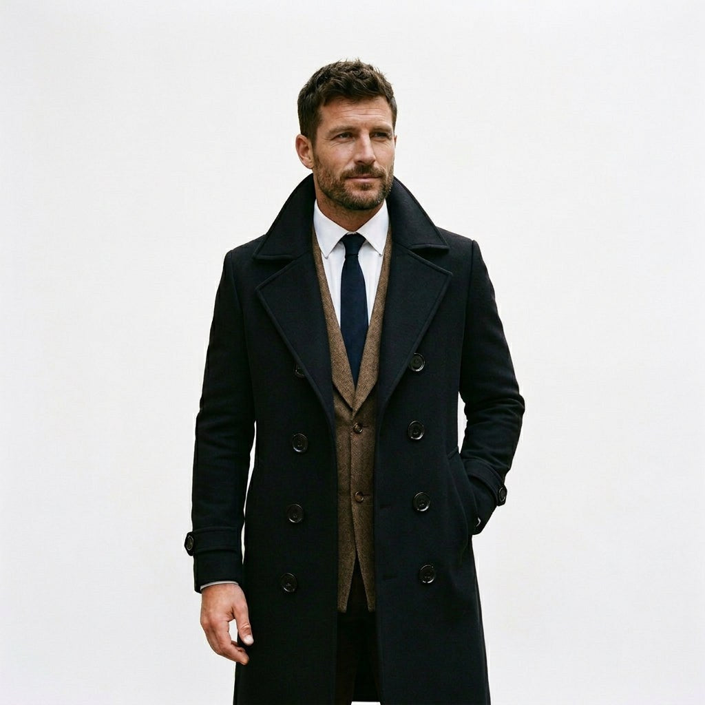 Amadeusz - Elegancki Płaszcz Zimowy Męski z Wełny 2
