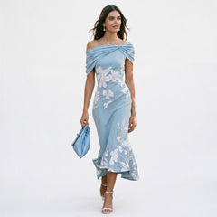 Amalia - Elegancka Sukienka Midi Z Długim Rękawem 1