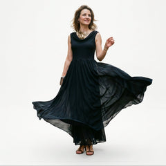 Amelia - Elegancka Długa Letnia Sukienka Bez Rękawów 2