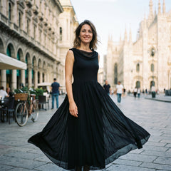 Amelia - Elegancka Długa Letnia Sukienka Bez Rękawów 6
