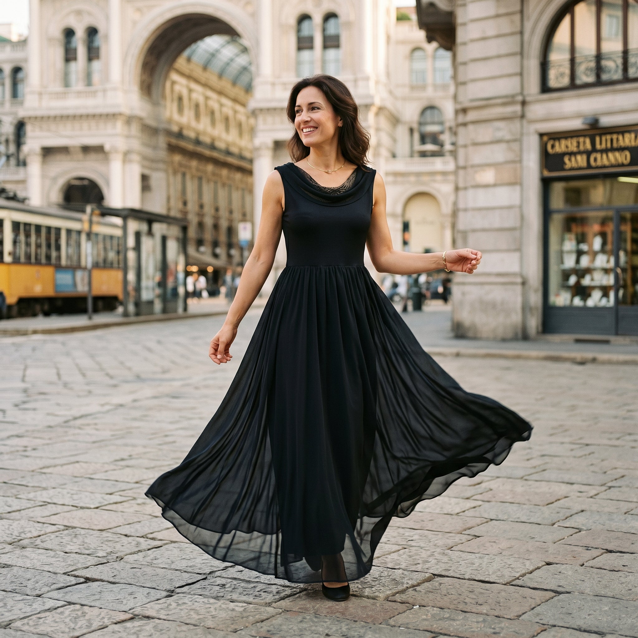 Amelia - Elegancka Długa Letnia Sukienka Bez Rękawów 7