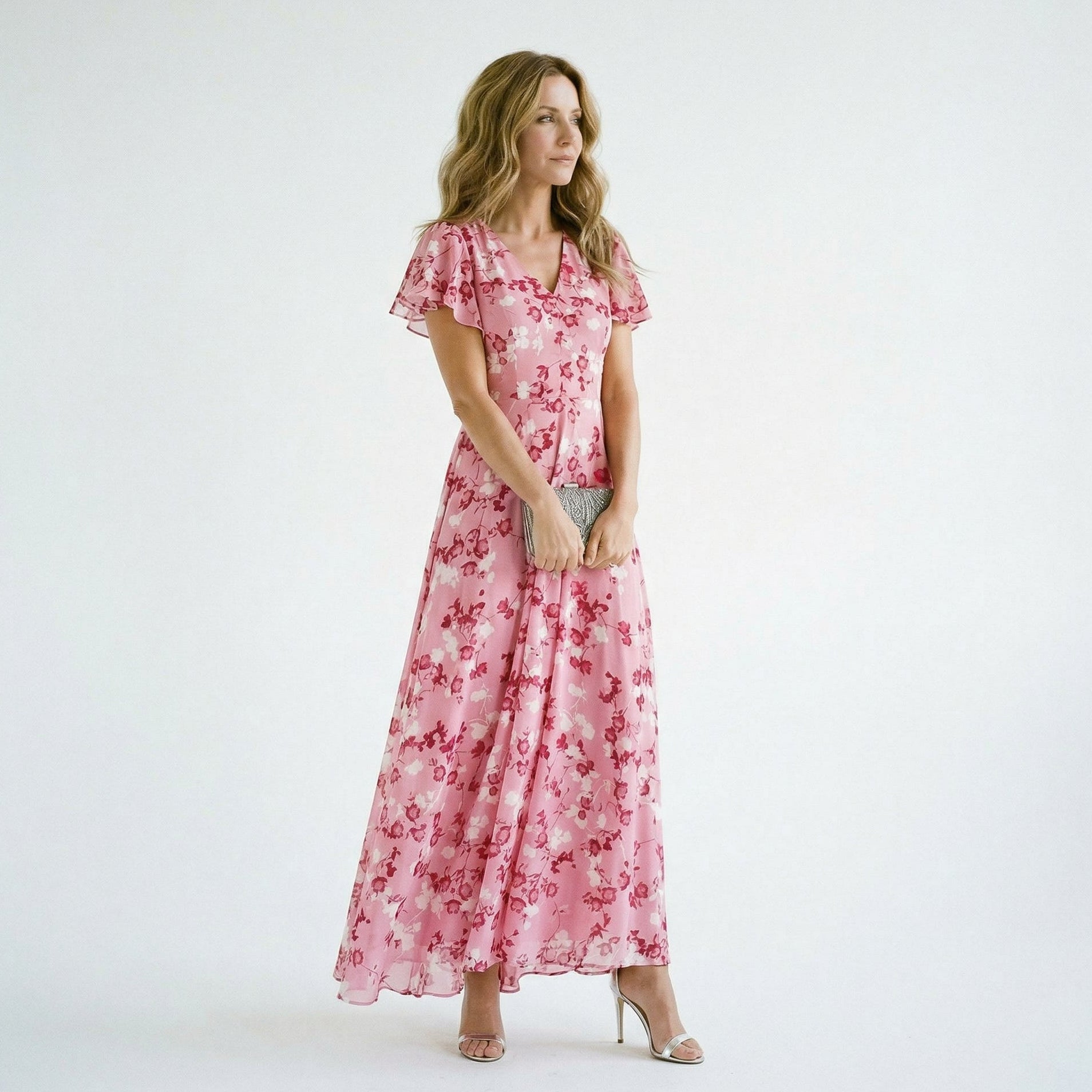 Amelia - Elegancka Sukienka Maxi na Wesele w Kwiaty 1