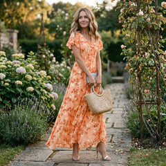 Amelia - Elegancka Sukienka Maxi na Wesele w Kwiaty 2