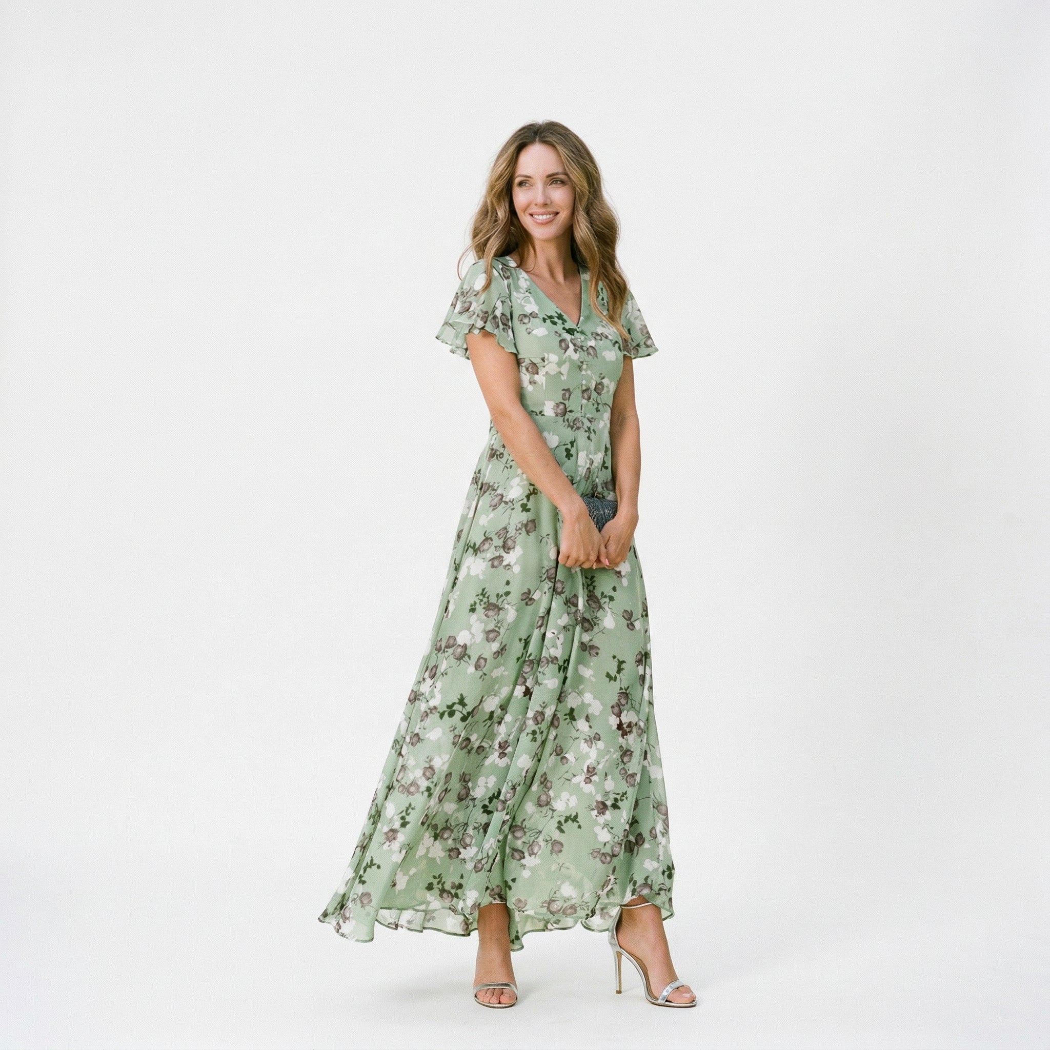 Amelia - Elegancka Sukienka Maxi na Wesele w Kwiaty 4