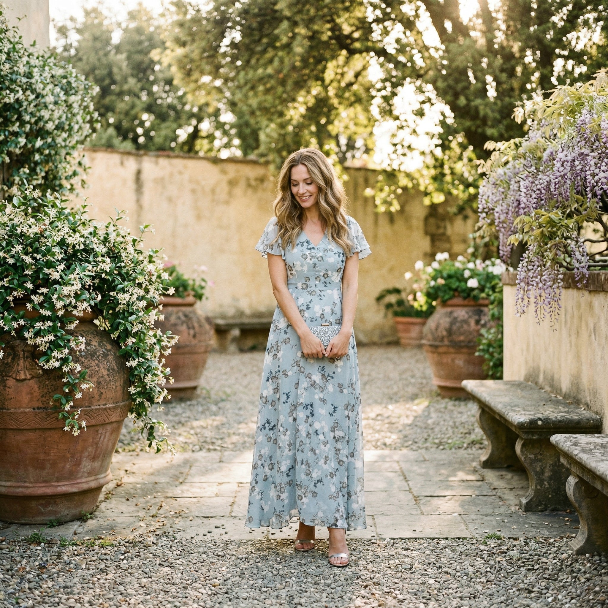 Amelia - Elegancka Sukienka Maxi na Wesele w Kwiaty 7
