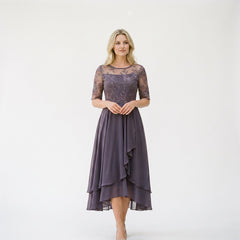 Amelia - Elegancka Sukienka na Wesele z Koronką 4