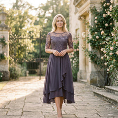 Amelia - Elegancka Sukienka na Wesele z Koronką 6