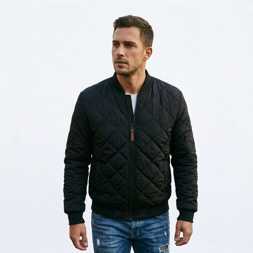 Amelia - Pikowana Męska Kurtka Bomber Elegancka 3