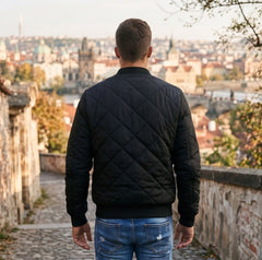 Amelia - Pikowana Męska Kurtka Bomber Elegancka 5