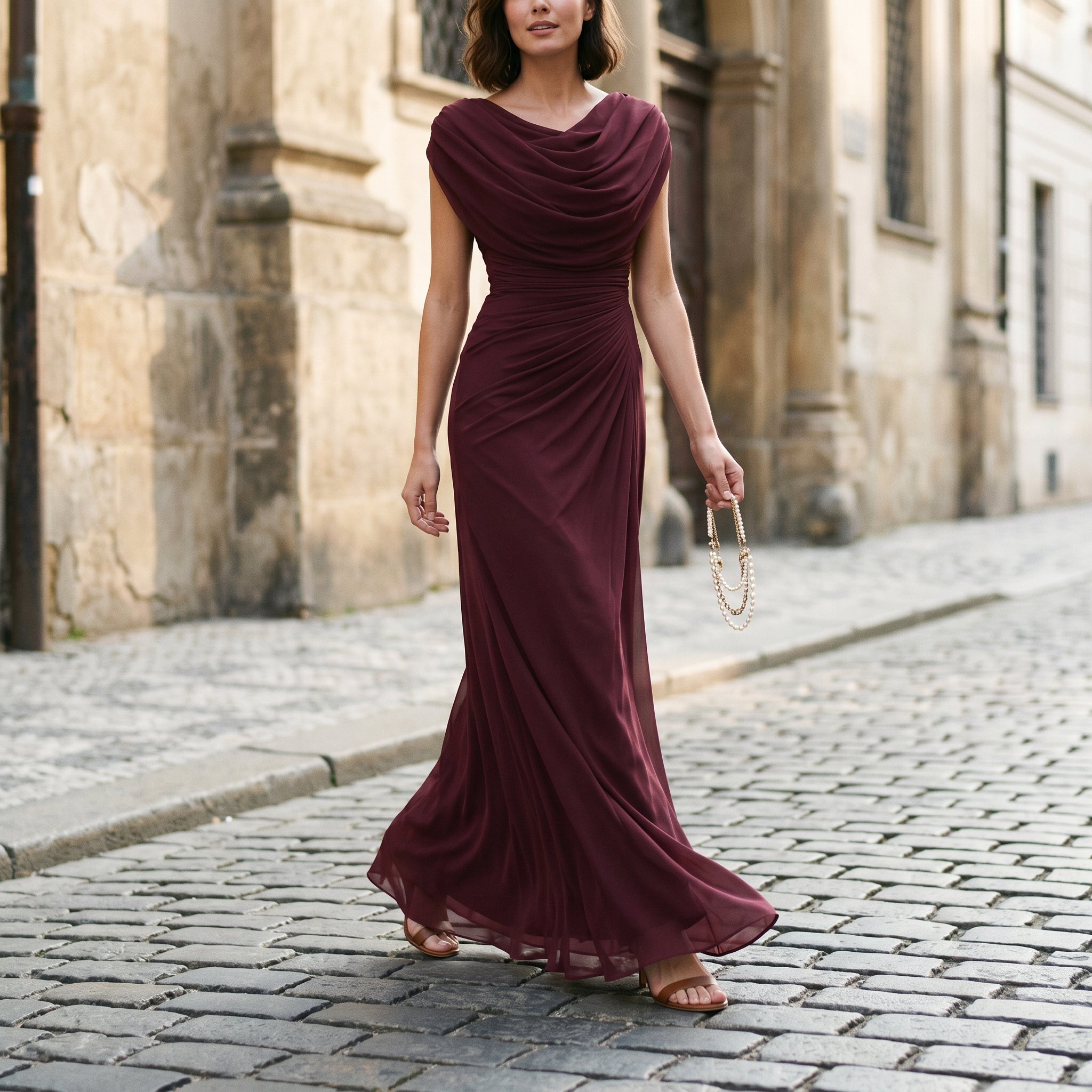 Mirellea - Elegancka Sukienka Maxi Na Wesele Długie Dresy 8