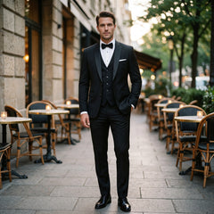 Elias - Elegancki Trzyczęściowy Garnitur Męski