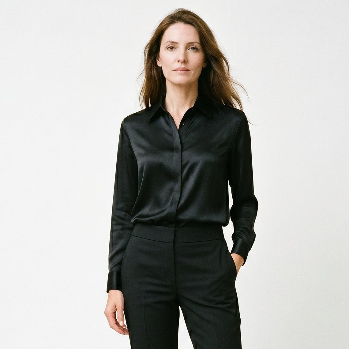 Amelia - Elegancka Damska Jedwabna Bluzka