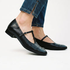 Saphira - Eleganckie Buty Skórzane na Płaskiej Podeszwie