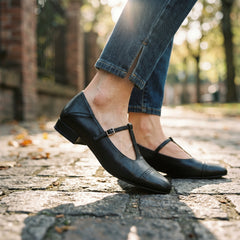 Saphira - Eleganckie Buty Skórzane na Płaskiej Podeszwie